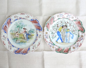 Antique Limoges Porcelain Plates: Hand Painted French Vintage Pair