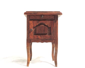Portagioie vintage francese con piedini in legno: contenitore per cianfrusaglie