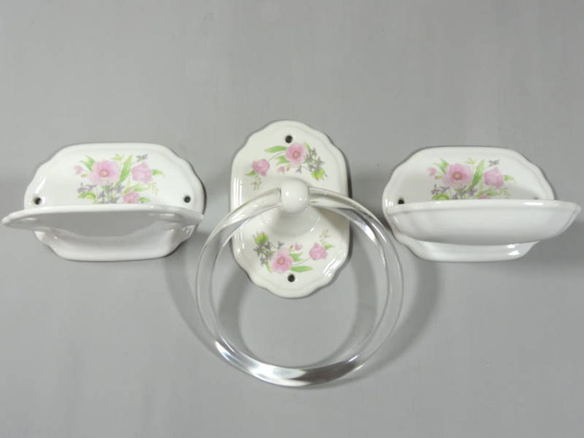 French Vintage Bathroom Set/French Vintage Towel Rack With Etsy