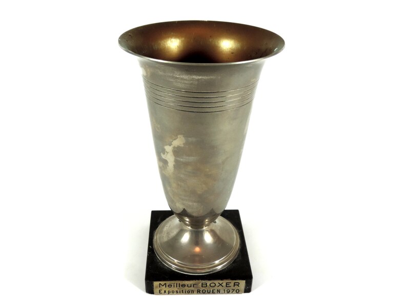 Vintage Trophy On marble Base/French Vintage Trophy Meilleur Etsy