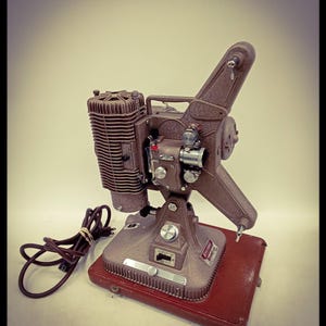 Keystone 8MM Film Projector Model K-109 with Case, Serviced, Projection and Display Unit, Beautiful Design, Variable Speed, Manual (PDF)
