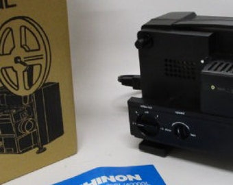 CHINON DUAL Super 8MM & 8MM Projector MODEL 2500GL with Box and Manual