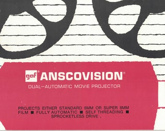 GAF AnscoVision Dual Automatic Movie Projector MANUAL - Digital Download