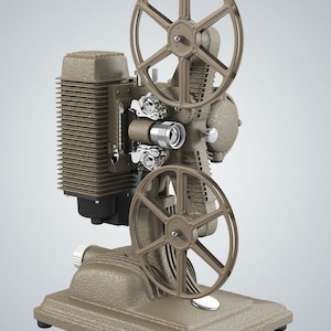 REVERE 8MM Movie Projector - SERVICED: Variable Speed, Includes Reel, Cord, Manual (pdf), Case/Cover