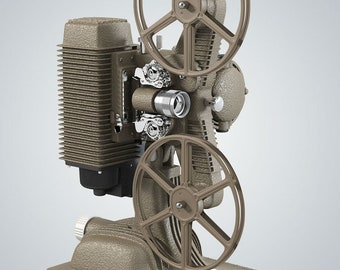 REVERE 8MM Movie Projector - SERVICED: Variable Speed, Includes Reel, Cord, Manual (pdf), Case/Cover