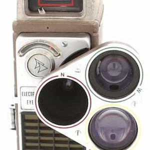 Bell & Howell 8MM Movie Film Camera Model Electric Eye with 3-Lens Turret , Serviced