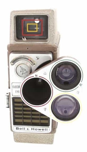 Bell Howell 8MM Movie Film Camera Model Electric Eye With 3-lens