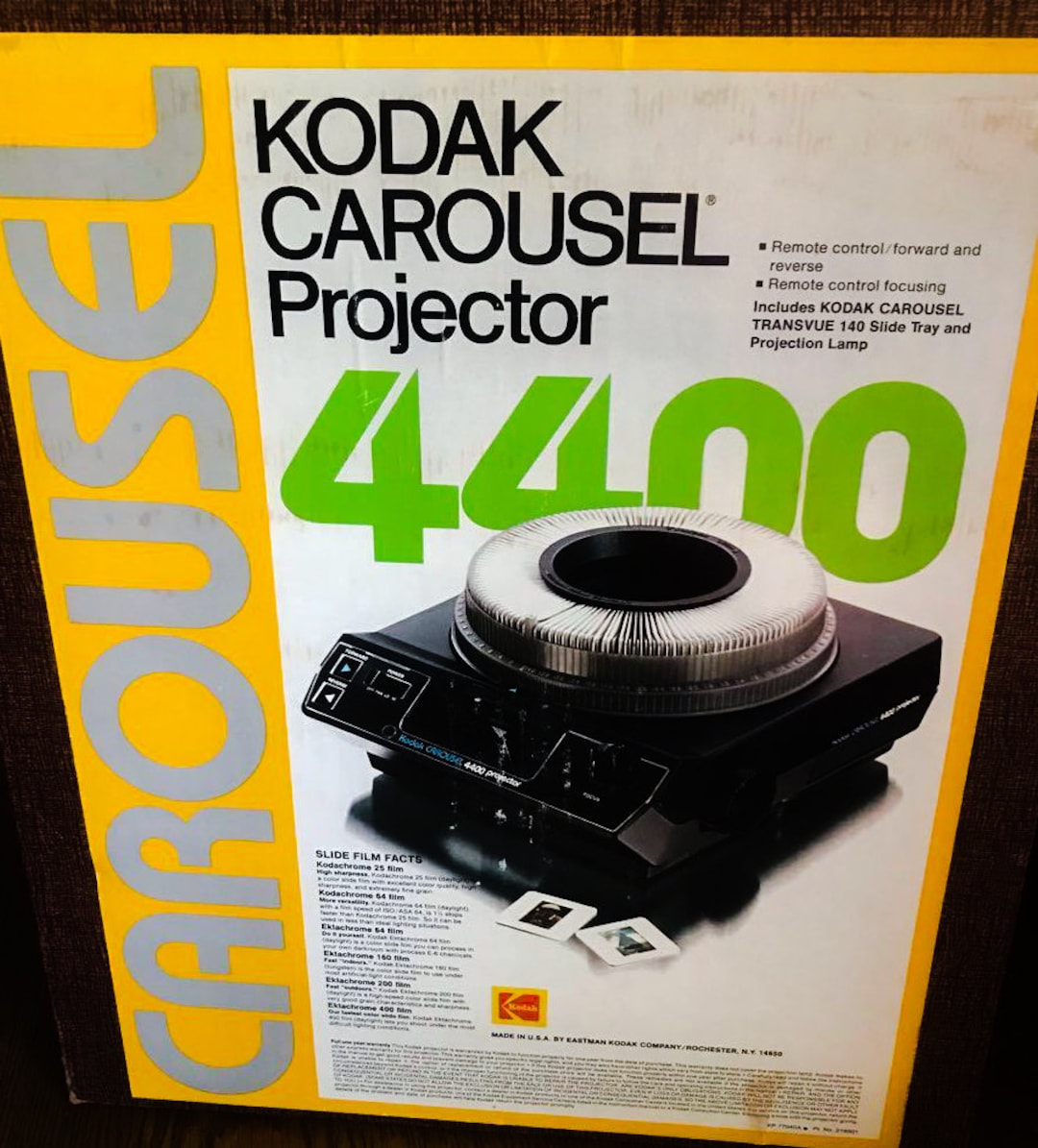 Kodak Carousel 4400 35MM Slide Projector, SERVICED, With Electronic