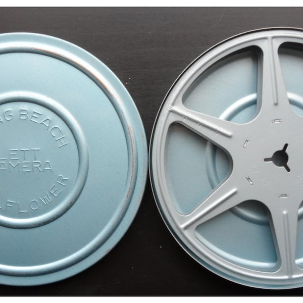 8MM Film Reel, 5 Inch, 200 Foot, Metal, Includes Case, High Quality (not plastic), Various Colors