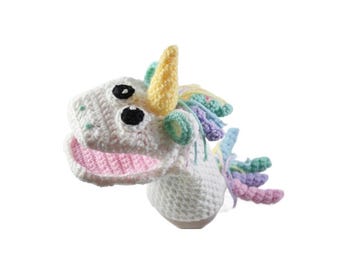 Crochet Unicorn Hand Puppet PDF Pattern - Magical Fantasy Toy Theater Children's Playtime Gift