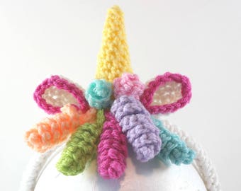 Crochet Unicorn Headband Pattern PDF Digital Download for Cosplay Party Favors DIY Craft Tutorial