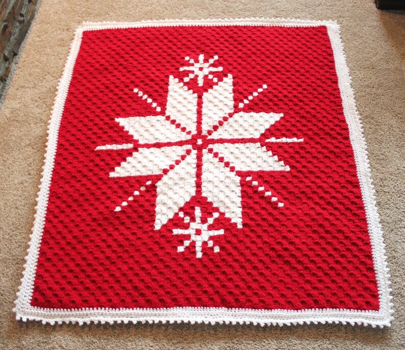 Christmas Afghan Pattern Christmas Crochet C2C Pattern Etsy
