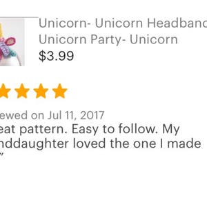 Unicorn Crochet Pattern Unicorn Party Crochet Unicorn Unicorn Sleep Mask Slumber Party Favors Unicorn Party Favors image 9