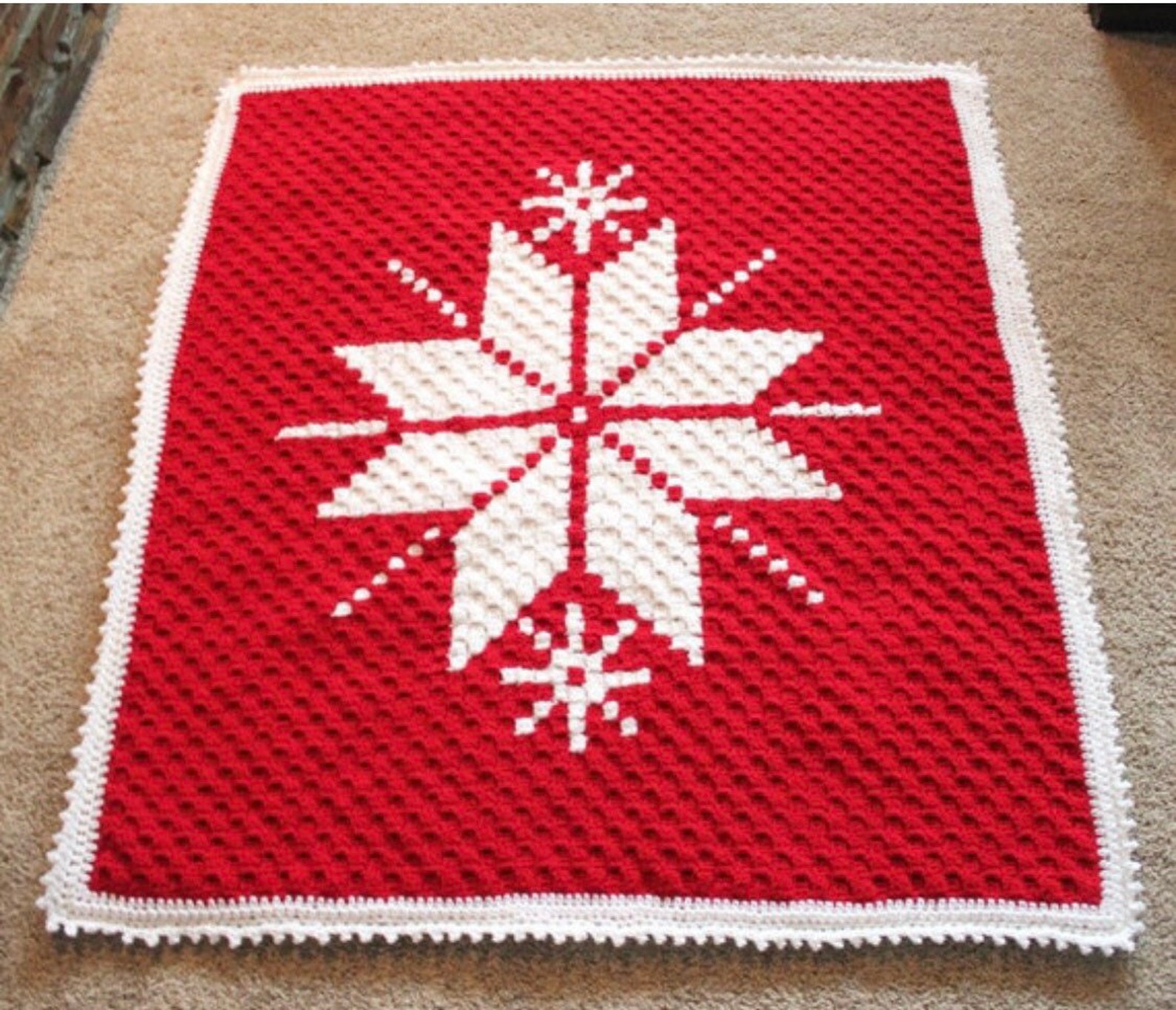 Christmas Afghan Pattern Christmas Crochet C2C Pattern - Etsy