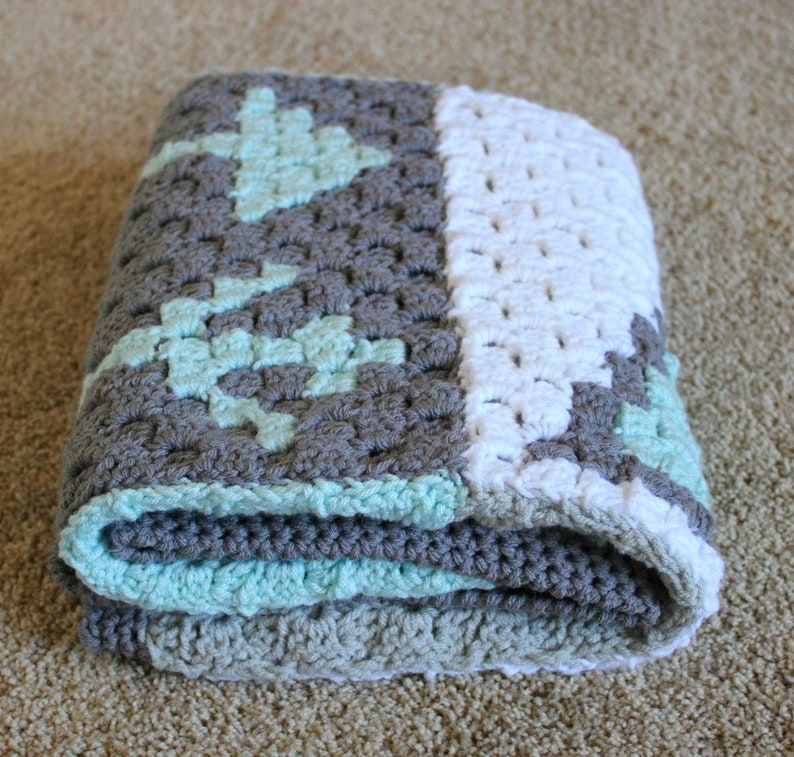 Woodland Nursery Crochet Blanket Pattern Nursery Decor Tribal C2C
