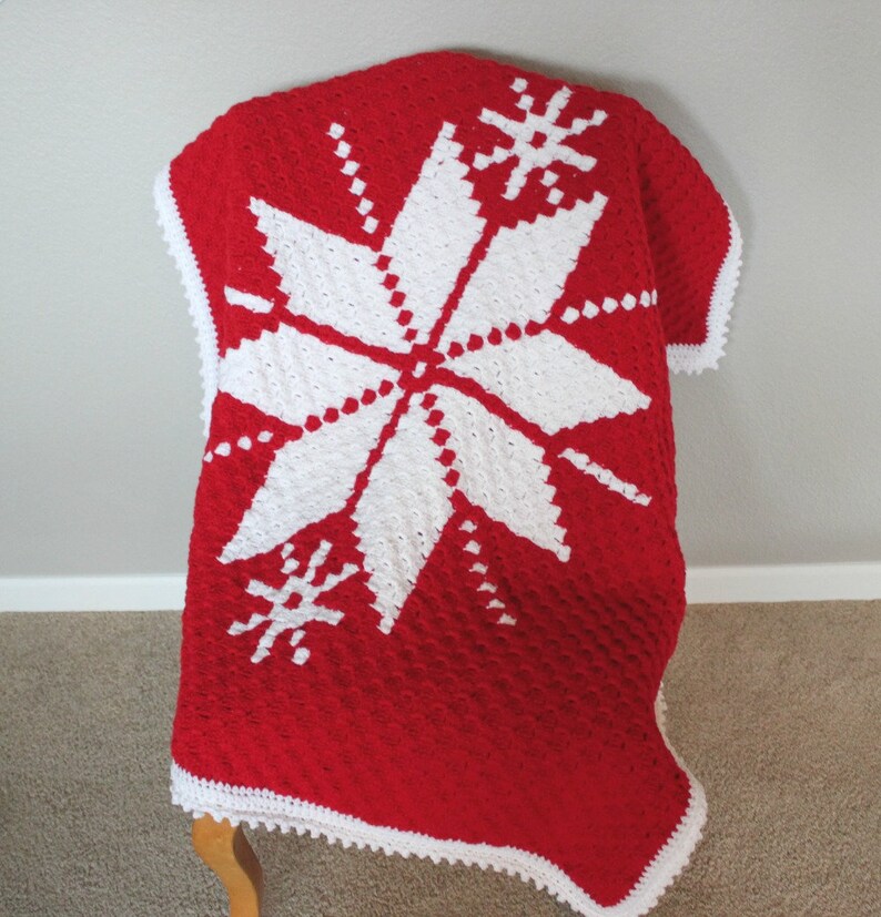 Christmas Afghan Pattern Christmas Crochet C2C Pattern - Etsy