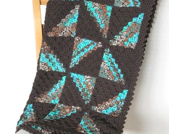 Cottagecore Pinwheel Crochet Quilt Pattern - C2C Blanket - PDF Digital Download Farmhouse Throw Tutorial