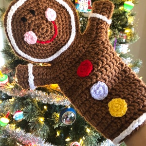 Christmas DIY gift - Christmas Puppet - Hand Puppet Pattern - Gingerbread Man - Hand Puppet - Crochet Patterns - Kids Gift - Puppet Theater