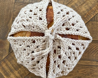 Cottagecore Crochet Pattern: Granny Square Sourdough Bread Cozy PDF Digital Download