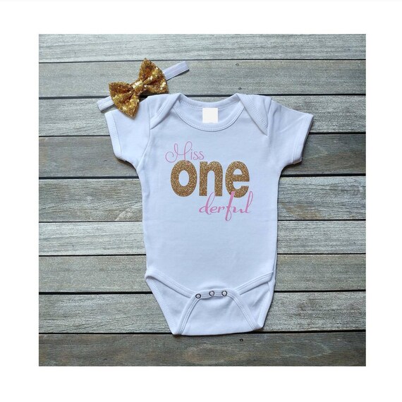 Items similar to Miss ONEderful birthday onesie 1st birthday outfit