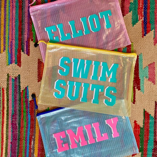 LARGE Personalized Waterproof Zipper Pouch Etsy