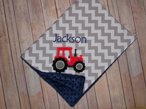 Manta de Bebé Personalizada Tractor Diseño-Elección de Colores Manta