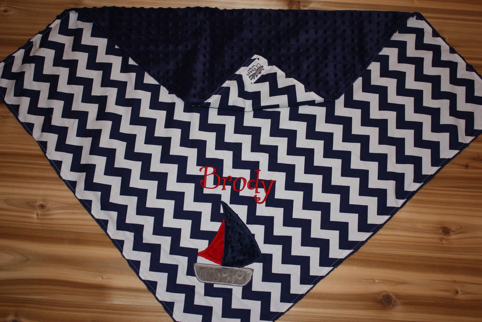 Twin Boy Blanket Gift Set Nautical Set Navy Chevron & Etsy