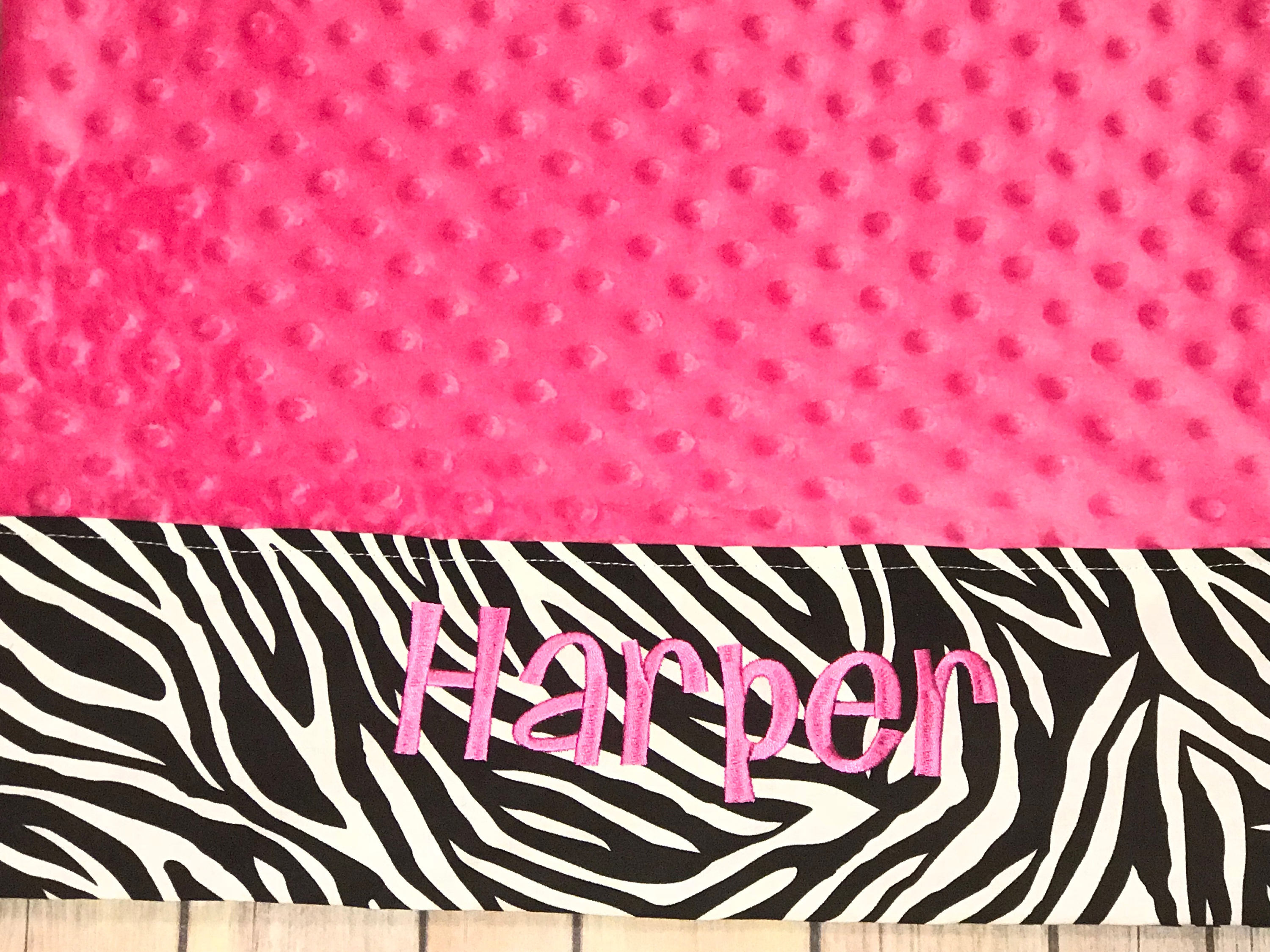Pillowcase Custom Monogrammed Minky Pillowcase Hot Pink | Etsy
