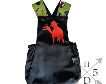 Freddy Nightmare Horror Overall Romper baby infant toddler Halloween costume Jumpsuit