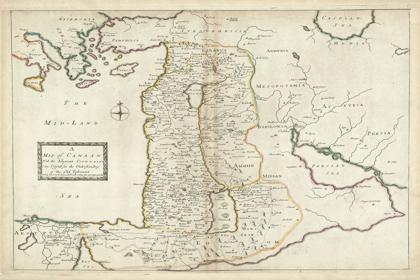 Map of Canaan Ancient Canaan Map Biblical History Map Etsy Singapore