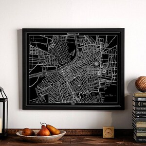 Nashville Map Nashville Poster Art Music City Map Print Nashville Map Nashville Map Print Music City Poster image 3