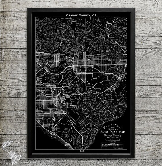 Map of Orange County The OC Print Wall Decor for your Home | Etsy