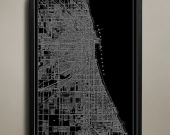 Chicago Map - Chicago Poster - Chicago Print - Windy City Map - Chicago Map Print - Map of Chicago - Chicago Illinois Print