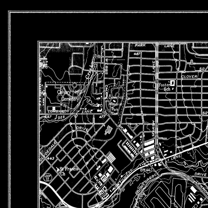 Dallas Map Decor Dallas City Poster Big D Map Print Historic Map Of dallas-map-decor-dallas-city-poster-big-d-map-print-historic-map-of