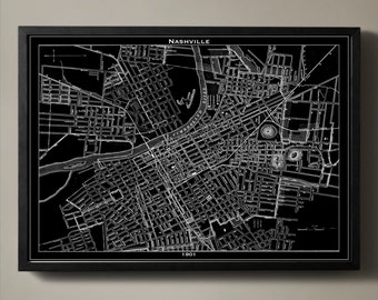 Nashville Map | Nashville Poster Art | Music City Map Print | Nashville Map | Nashville Map Print | Music City Poster -