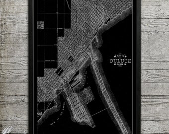 Map of DULUTH Print | Wall Decor for your Home or Office