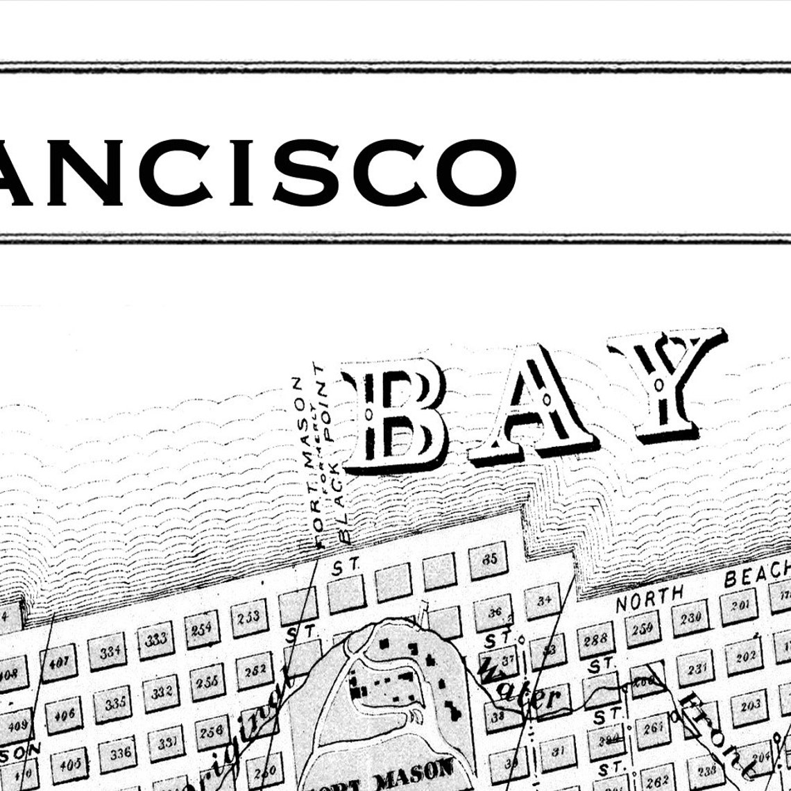 San Francisco Print San Francisco City Map San Francisco Etsy