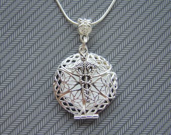 Frankincense Molecular Diffuser Necklace, Stainless Steel Science