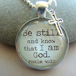 Christian Pendant Necklace with chain included, Christian jewelry, Bible Verse pendant, Necklace Charm, Quotation pendant