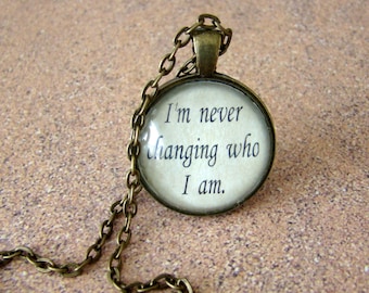 Imagine Dragons Lyrical Pendant Necklace: "I'm Never Changing" Quote