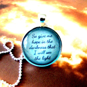Mumford and Sons Lyrical Quote Pendant Necklace: Silver Plated Chain