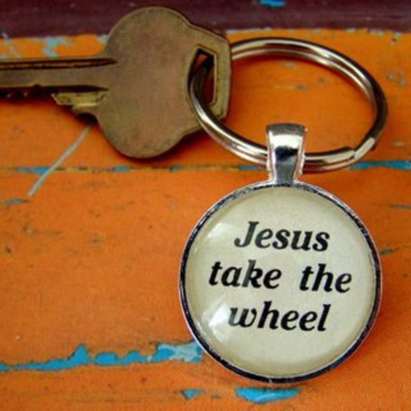 Jesus Take the Wheel Key Chain, Sweet 16 Gift, New Driver Keychain, Faith Key Ring, Custom Keychain