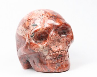 Crystal Skull, Red Jasper E757
