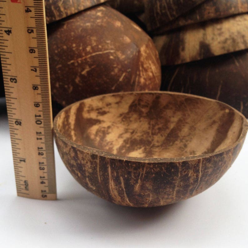 Wholesale 30 coconut shell bowls small size 8 x 5 cm fill 5 oz price include shipping,100/% no coating