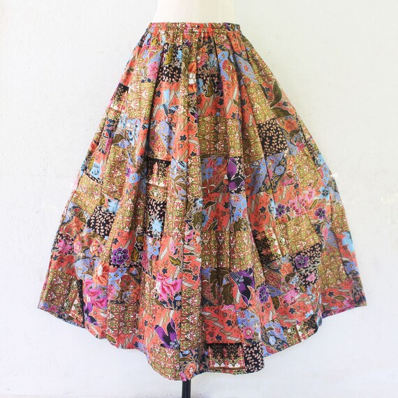 Patchwork Long Thai batik sarong elastic waist traditonal | Etsy