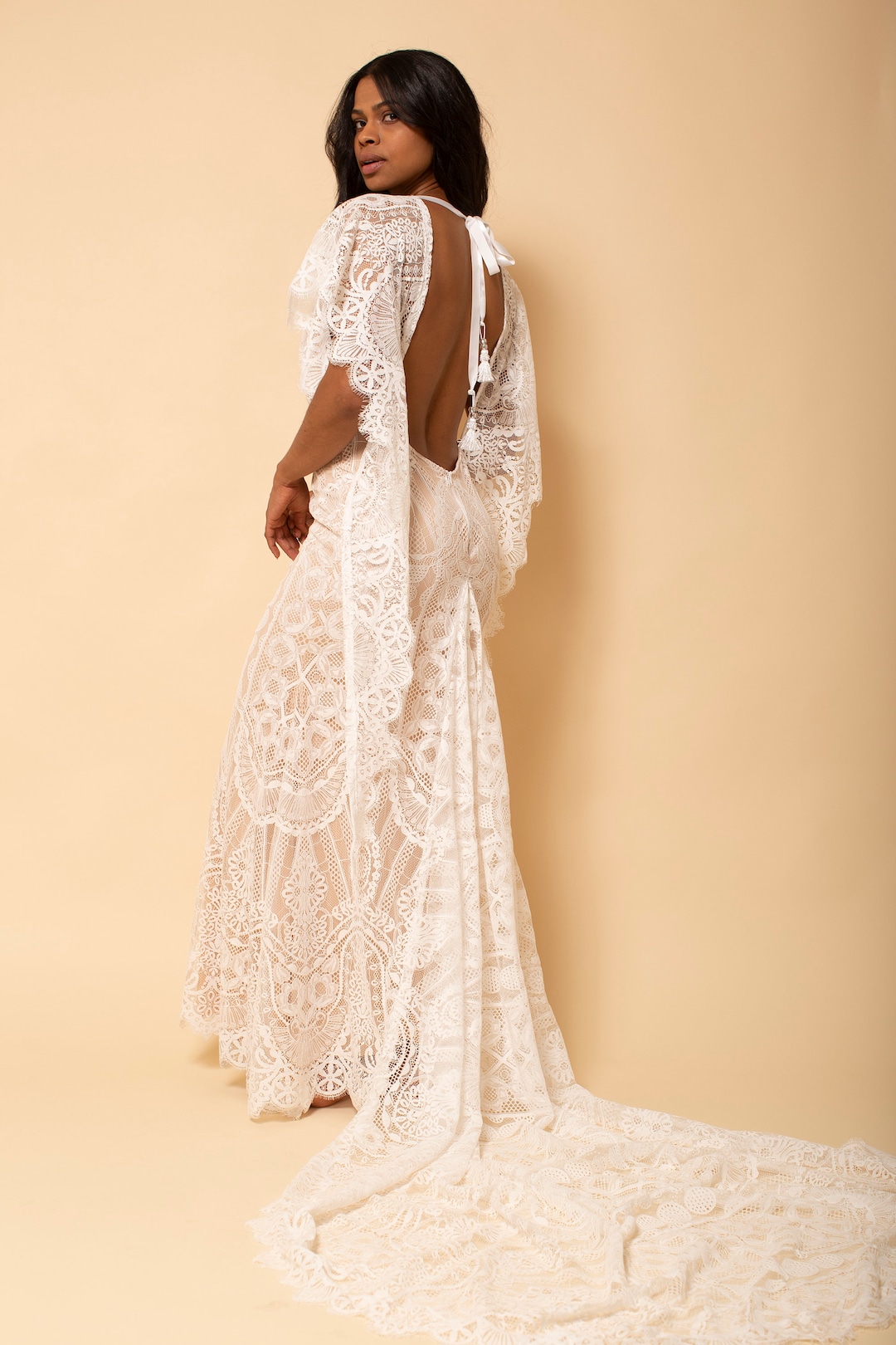Bohemian Wedding Dress Boho Wedding Dress Vintage Lace Wedding Dress