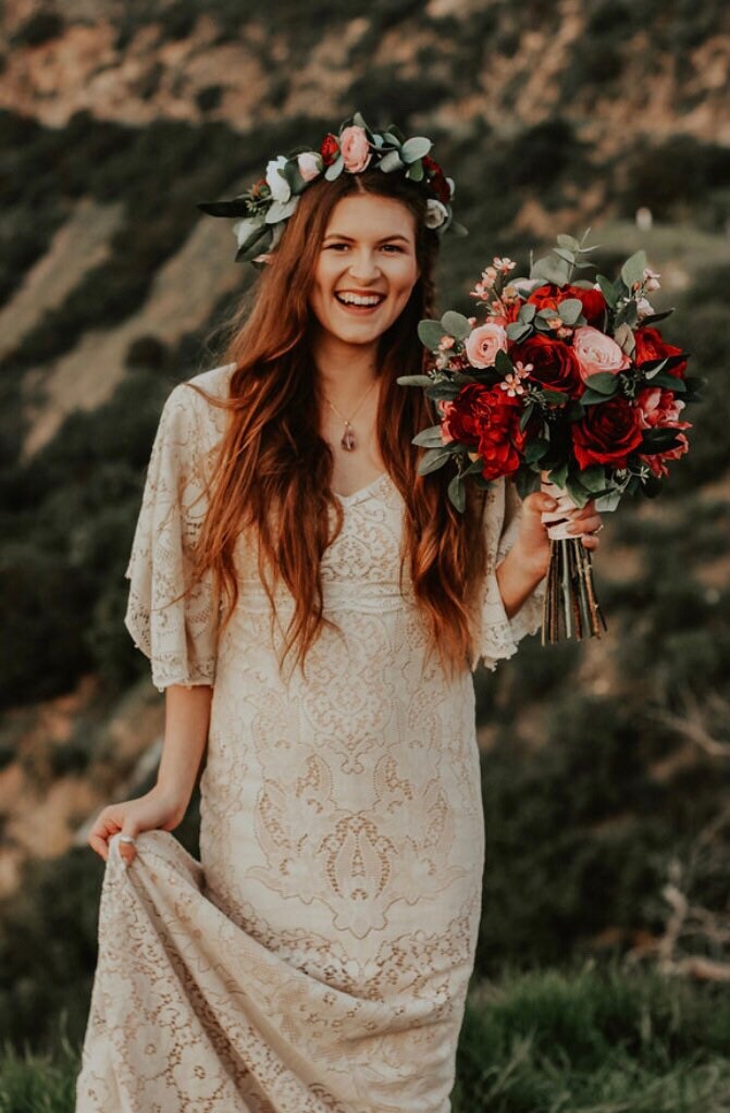 etsy boho wedding dress Miranda, Boho Wedding Dress, Vintage Lace Wedding Dress, Lace Wedding Dress, Vintage Lace Dress, Hippie Wedding Dress, Bohemian