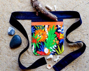 Teachers & Market Apron, Tie-on Pocket, Multi-functional Belt Bag for Nurses, Outdoors, Kids/adults utility hiking forager garden pouch
