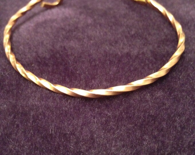 Twisted Copper Wire Bracelet Etsy