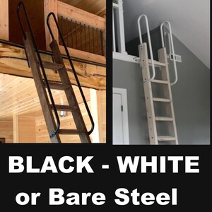 Ladder HANDRAILS Black White or Bare Steel No Obstructions Candy